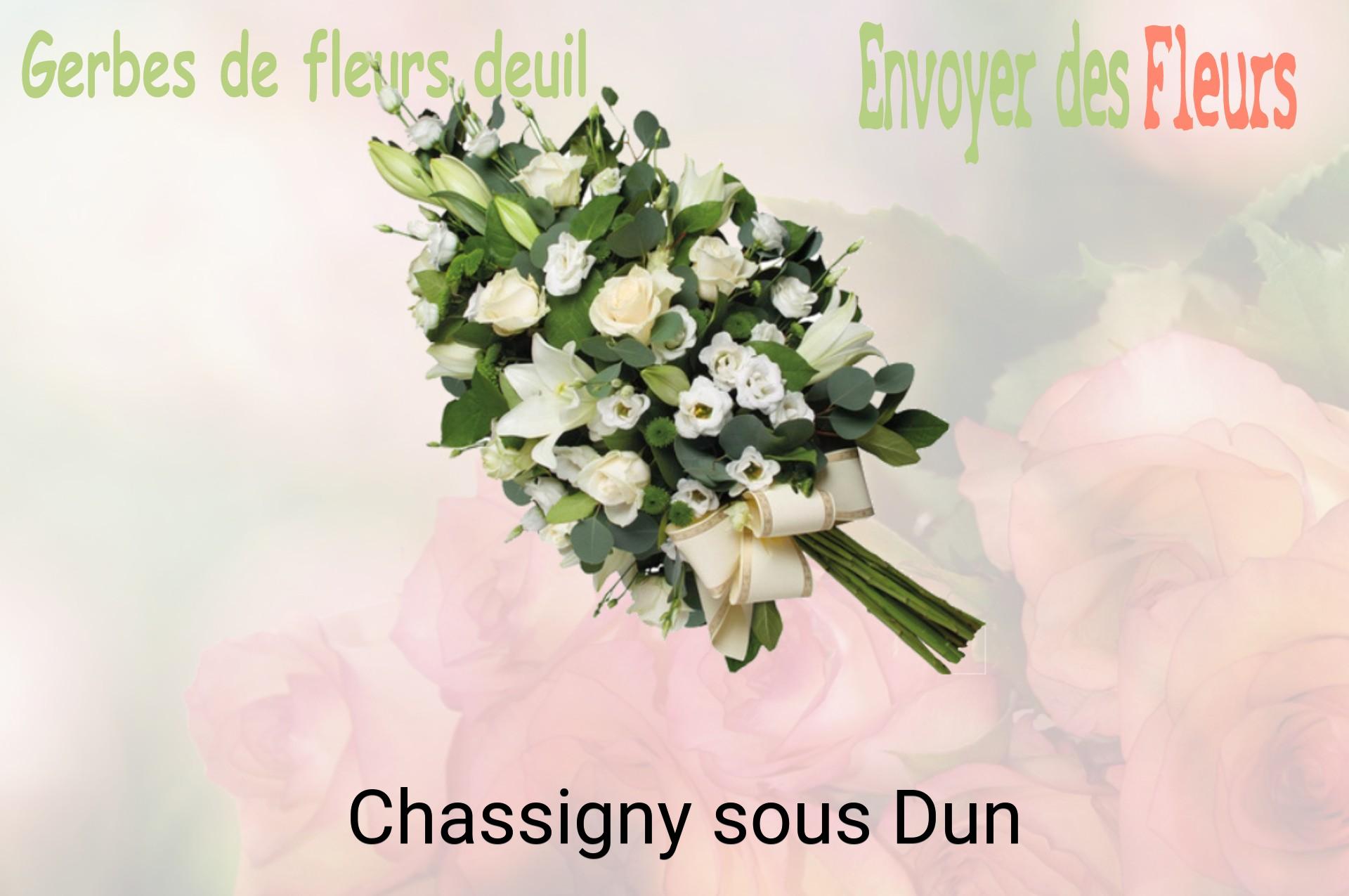Gerbe de fleurs de deuil livrée à Chassigny-sous-Dun